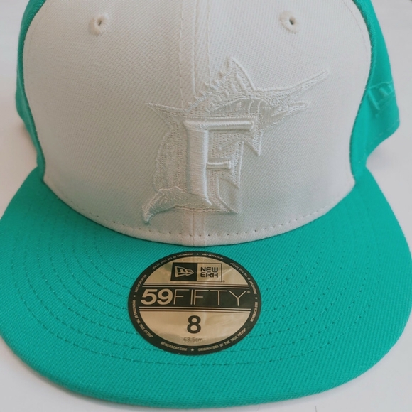 59Fifty New Era Size 8 Florida Miami Marlins Fitted Hat Cap 1997 World Series - Picture 2 of 8